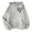 Grey, variant on Womens Cute Heart Hoodies Oversized Hooded Sweatshirt Pullover Fall Long Sleeve Graphic Hoodie Fleece College Sweater Red Size S