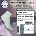 thumbnail image 6 of Yacht & Smith Wholesale Bulk Womens Mid Ankle Socks, Cotton Sport Athletic Socks - Size 9-18, 6 of 6