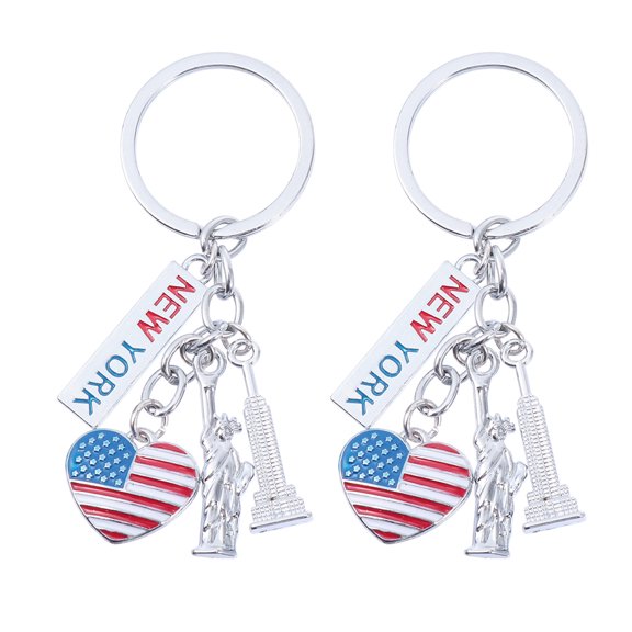 Masteelf 2pcs Usa Keychains Independence Day American Flag Keychains Usa Flag Key Chains Office Patriotic 4th Of July Party Favors For Veterans Day