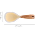 thumbnail image 3 of Chenmei Short Wooden Handle Silicone Spatula Multifunction Spatula Cooking Spoon Silicone Spoon with Wooden Handle Heat Insulation Heat Spoons for Rice Cooker, 3 of 7