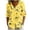 Yellow-03, variant on Perfectbot Women's Peter Pan Collar Blouse 3/4 Puff Sleeve Floral Print Button Down Casual Top