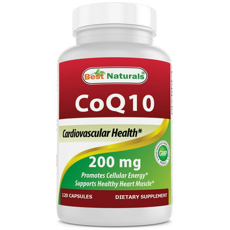 Best Naturals COQ10 200 mg 120 Capsules (Best Quality Coenzyme Q10)