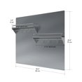 thumbnail image 4 of Ancona 36" Stainless Steel Backsplash with two-tiered shelf and rack, 4 of 4