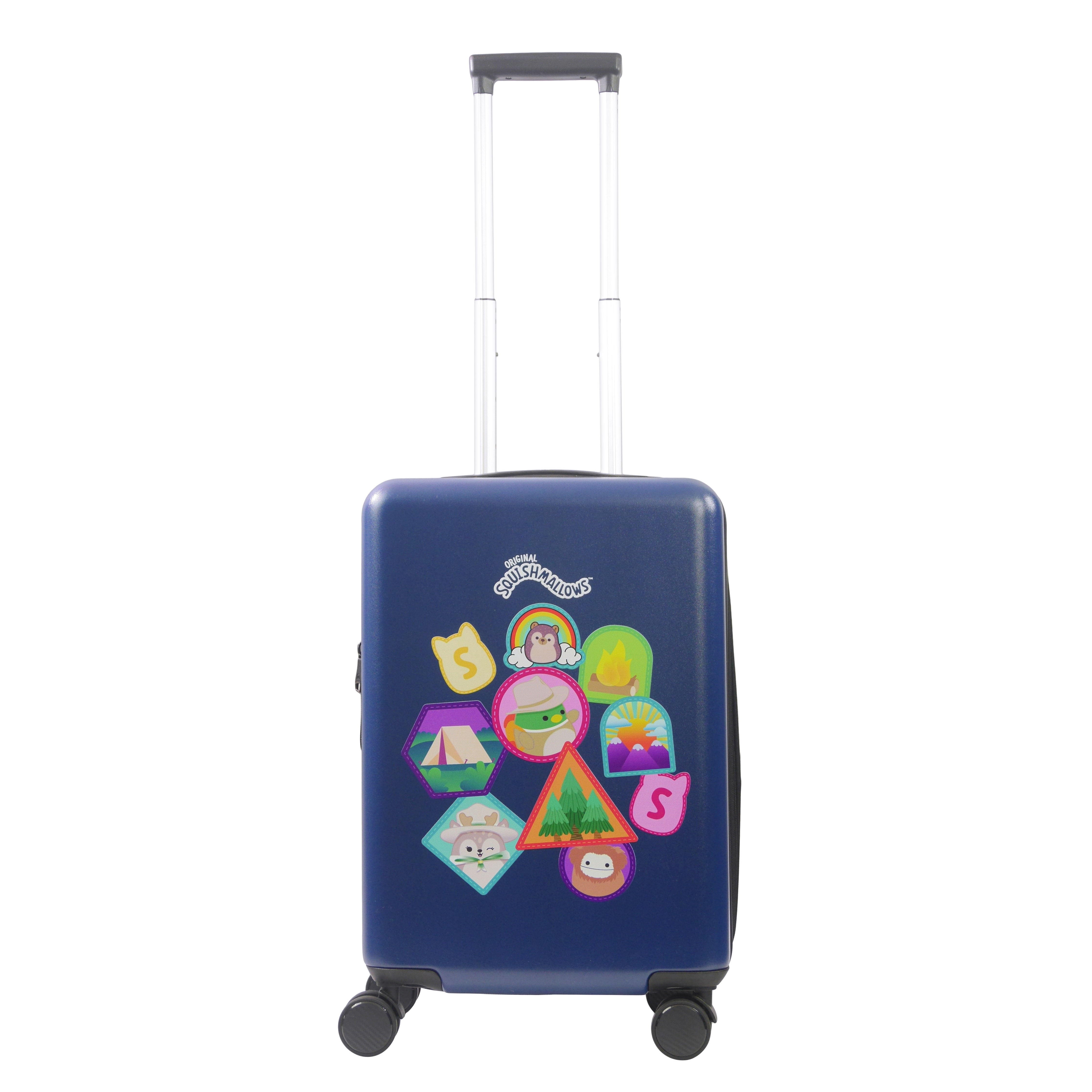 FUL Squishmallows 22.5 Inch Carry On Luggage, Hardshell Rolling Suitcase with Spinner Wheels, Blue