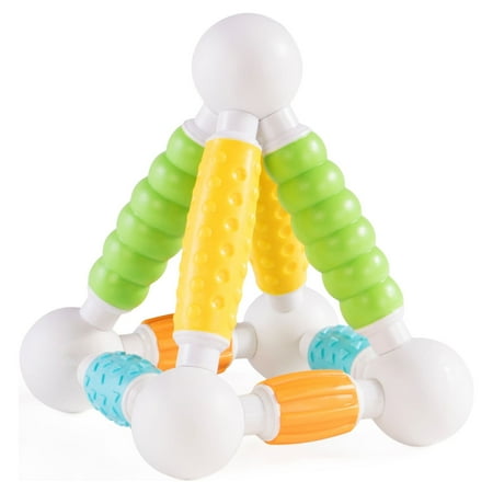 UPC: 0716243083112 | Guidecraft Grippies Builders – 20 Piece Set: Tactile STEM Soft Grip Magnetic Building Toy for Toddlers