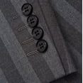 thumbnail image 6 of Beauty-Emily Men's Striped Double-Breasted Suit Set – Slim Fit 2-Piece Blazer & Pants, Bold Vertical Stripe Formal Suit for Party, Prom & Business, 6 of 12