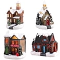 thumbnail image 1 of 4 piezas casas de nieve de resina LED Colco decoración de escritorio, 1 of 8