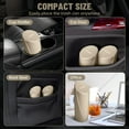 thumbnail image 3 of Car Trash Can Bin with Lid - Car Garbage Can Cup Holder - Beige Mini Leakproof Vehicle Trash Garbage Can Bin with 30pcs Trash Bags-Car Organizers and Storage for Front Back Seat Accessories, 3 of 7