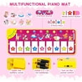 thumbnail image 3 of YMWVH Piano Mat - Musical Keyboard Floor Playmat 39.5" Electronic Music Animal Touch Play Blanket Funny Xmas Gift Toy for 1 2 3 Year Old, 3 of 7