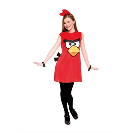 PMG Girls Red Bird Costume Angry Birds Dress & Headpiece L (10-12)
