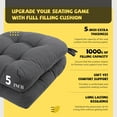 thumbnail image 6 of Outdoor Chair Cushions, Outdoor Cushions, Patio Chair Cushions, Indoor Full-Length Ties for Non-Slip Support, Premium Comfortable Thick Fiber, Set of 2 (Grey, 17x17 Inch), 6 of 7