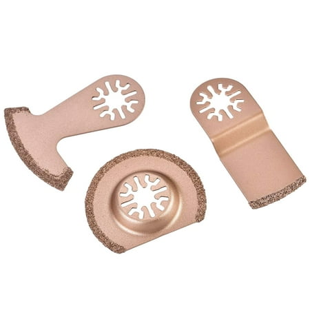 

Oscillating Saw Blades - 3Pcs Multi Function Tile Saw Blades Set For Ceremic Porcelain Tile Cutting Carbide