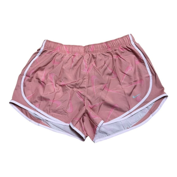 Nike Women's Tempo Swoosh All Over Print Running Shorts Pink (FB4954-618) (Small)