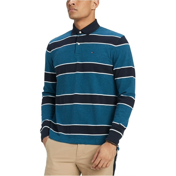  Tommy  Hilfiger  Tommy  Hilfiger  Mens Striped Rugby  Polo 