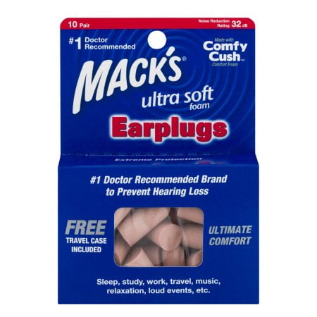 (3 Pack) Mack's Ultra Soft Foam Earplugs, 10 pair