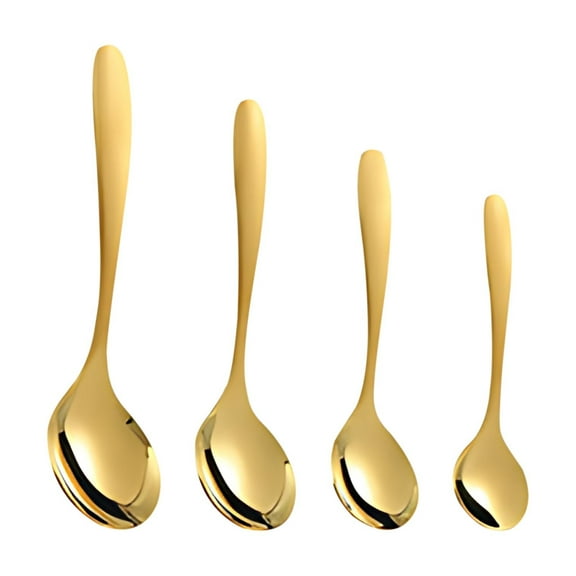 Gold Demitasse Spoons, 4.7" Mini Coffee Spoons, Tea Spoons, Stainless Steel Small Spoons for Dessert, Tea, Small Serving Spoons, Small Sugar Spoon, Dishwasher Safe