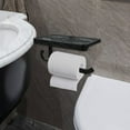 thumbnail image 2 of Raindrops  Toilet Phone Storage Holder over Tank Paper Holders Organizer for Bathroom Black, 2 of 8
