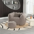 thumbnail image 7 of Tabaray Bean Bag Chairs with Ottoman, Bean Bag Couch for Adults, Bean Bag Sofa with High Resilient Foam, Modern Lazy Sofa Chair with Armrests for Living Room, Bedroom, Gaming Room, Apartment Coffee, 7 of 7