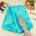 thumbnail image 3 of Organza Fabric 1.6x3.3 Yards Long Bridal Solid Organza Fabric Magic Gradient Organza Polyester Fabric Iridescent Holographic Gauze Fabric for Dress Performance Stage Deep Sky Blue, 3 of 9