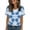 Blue#8, variant on cocolona Womens and Mens Tie Dye Print T-shirt Summer Short Sleeve Crew Neck Tops Fashion Casual Vintage Tees Blouses