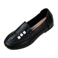thumbnail image 2 of Women's Orthopedic Leather Loafers Slip On Flats Casual Comfort Walking Shoes Barefoot Feel Slip On Shoes Women Comfort Shoes for Women Anti-Slip Rubber Sole Orthopedic Shoes for Women Wide Width 36, 2 of 8