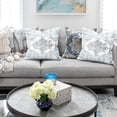 thumbnail image 6 of Boho Throw Pillow Covers 18x18 Inch Set of 2, Asian Scenic Blue White Throw Pillows Vintage Farmhouse Decorative Pillowcase Linen Cushion Cover for Home Sofa Bedroom Outdoor, 6 of 6