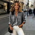 thumbnail image 6 of Button Down Shirts for Women Long Sleeve Cotton Striped Dress Shirts Casual Collared Blouses Business Work Tops with Pockets, 6 of 9