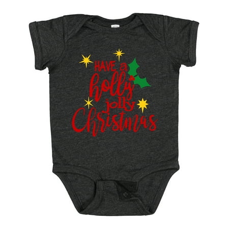 

Inktastic Holly Jolly Christmas with Yellow Stars Gift Baby Boy or Baby Girl Bodysuit