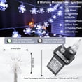 thumbnail image 3 of Luces navideñas, 100 luces LED de cadena de copos de nieve, luces de cadena de 33 pies, luces de cadena enchufables, 8 modos, impermeables, conectables para decoraciones navideñas de interior y exter JAMW Sencillez, 3 of 5