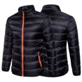 thumbnail image 4 of Veste Rembourrée à Fermeture Éclair Slim Fit Automne et Hiver pour Homme avec Poches, 4 of 6