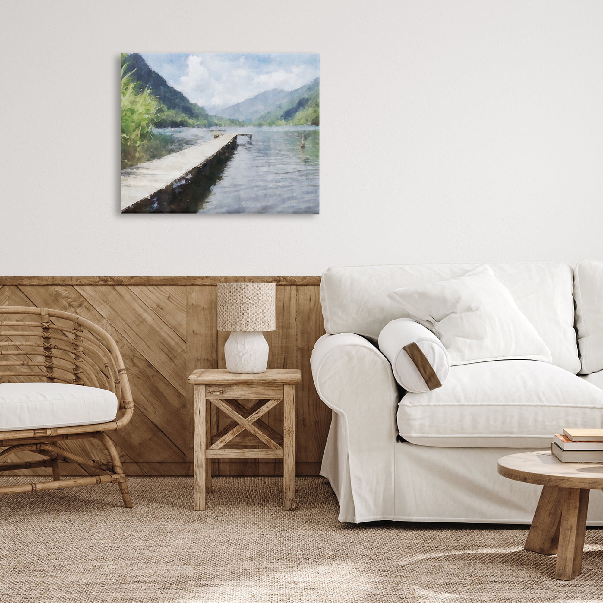 Stupell Industries Dappled Lake Dock Canvas Wall Art, design by Kim Curinga