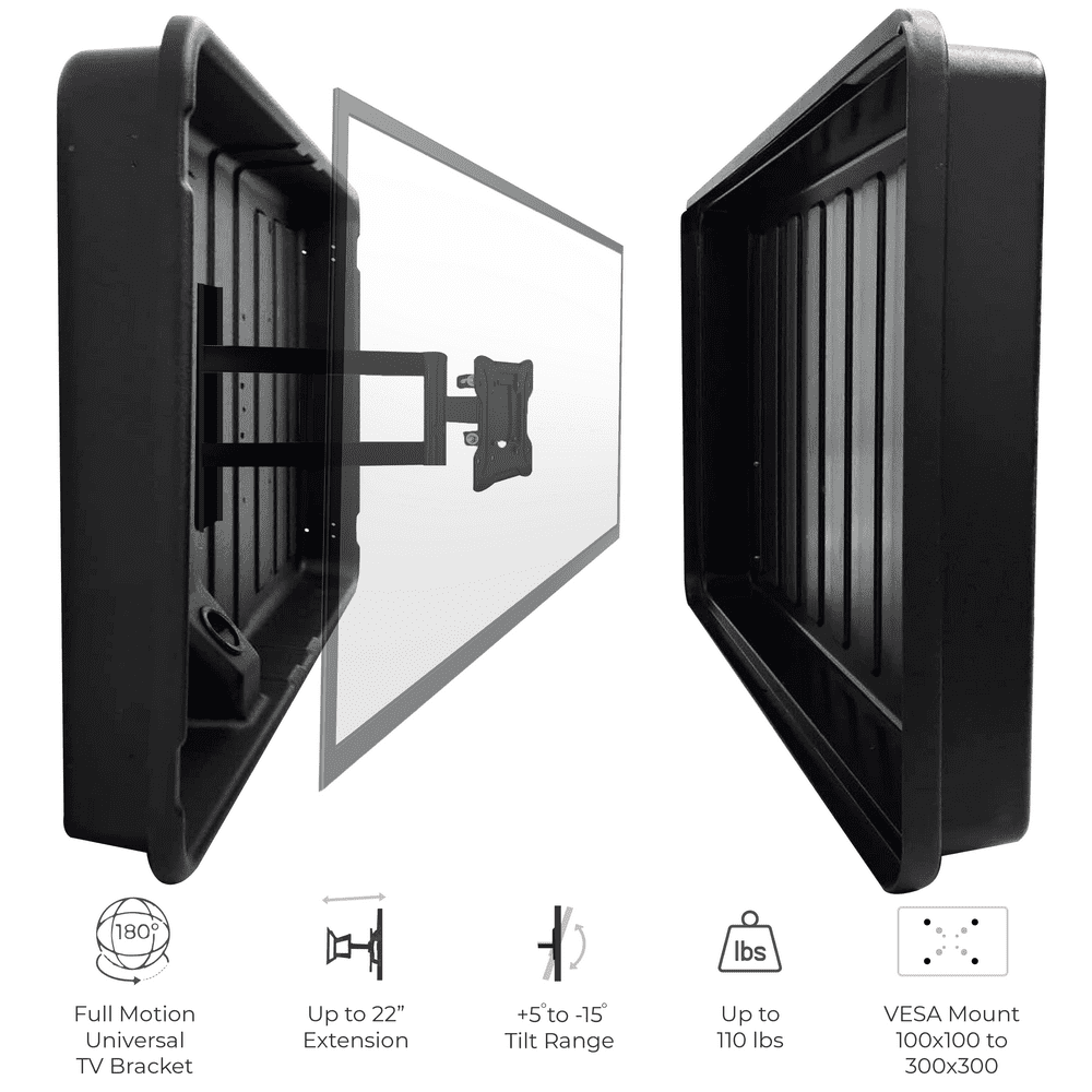 Storm Shell Outdoor TV Hard Cover Weatherproof Protection 44", Outdoor
