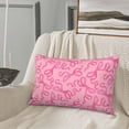 thumbnail image 5 of Fuzoiu pink bow Print Fuzzy Pillowcases, Super Soft Pillow Case Cover with Zipper for Bedroom, Sofa, Couch,Cozy Pillow Shams for All Seasons-14"x20", 5 of 6
