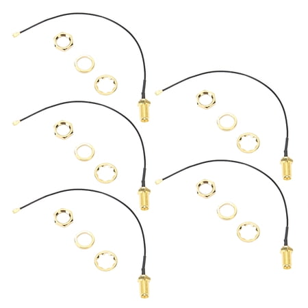 Rupoun SMA to UFl U.Fl IPX RF Adapter Female Connecting Cable Brass Walkie-Talkie Antenna, 7.87 inches / 20 cm Length, 50ohm Resistance, Gold Plated Connector for Enhanced Signal Range Reliability