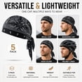 thumbnail image 7 of 5 Pack Elastic Cycling Sports Cap, 2026 News Elastic Cycling Sports Cap,Cooling Skull Cap Helmet Liner Elastic Cycling Sports Cap Bandana for Men Women, 7 of 7