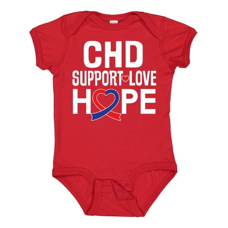 

Inktastic CHD Awareness Ribbon Support Gift Baby Boy or Baby Girl Bodysuit