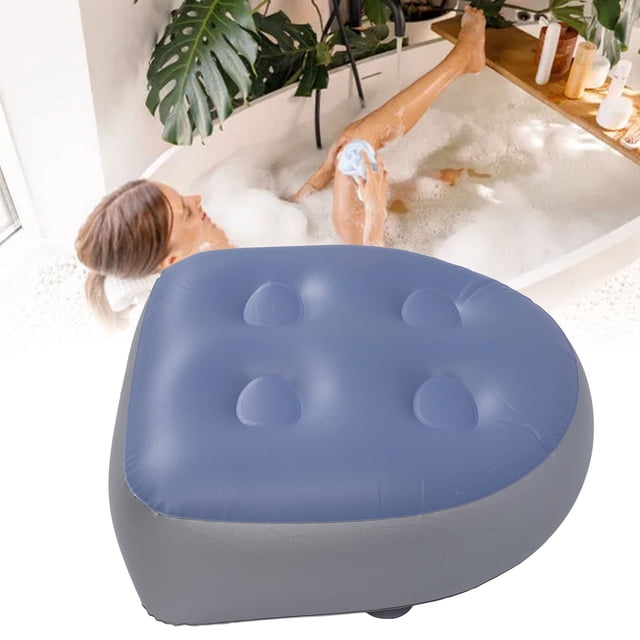 Booster , Adjustable Inflatable Spa Chair with Mesh Grooves, Thick Supportive Cushion, for Tub, Pool, Spa, Family and Outdoor Bathtubs
