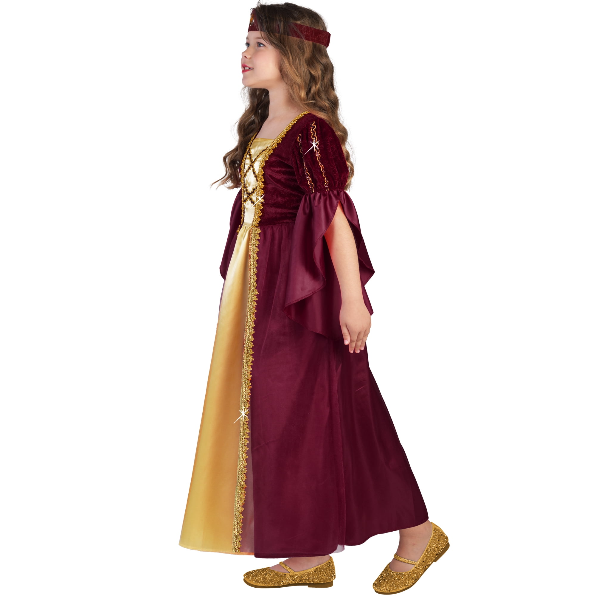 Renaissance Princess Halloween Costume for Children, Girl's Size L (10/12), by Way to Celebrate