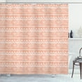 thumbnail image 1 of Ambesonne Orange and White Shower Curtain, Geometric Shapes, 69"Wx84"L, Orange White, 1 of 3