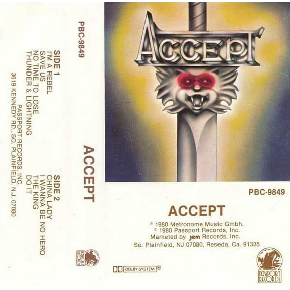 Accept – Accept. (Cassette)