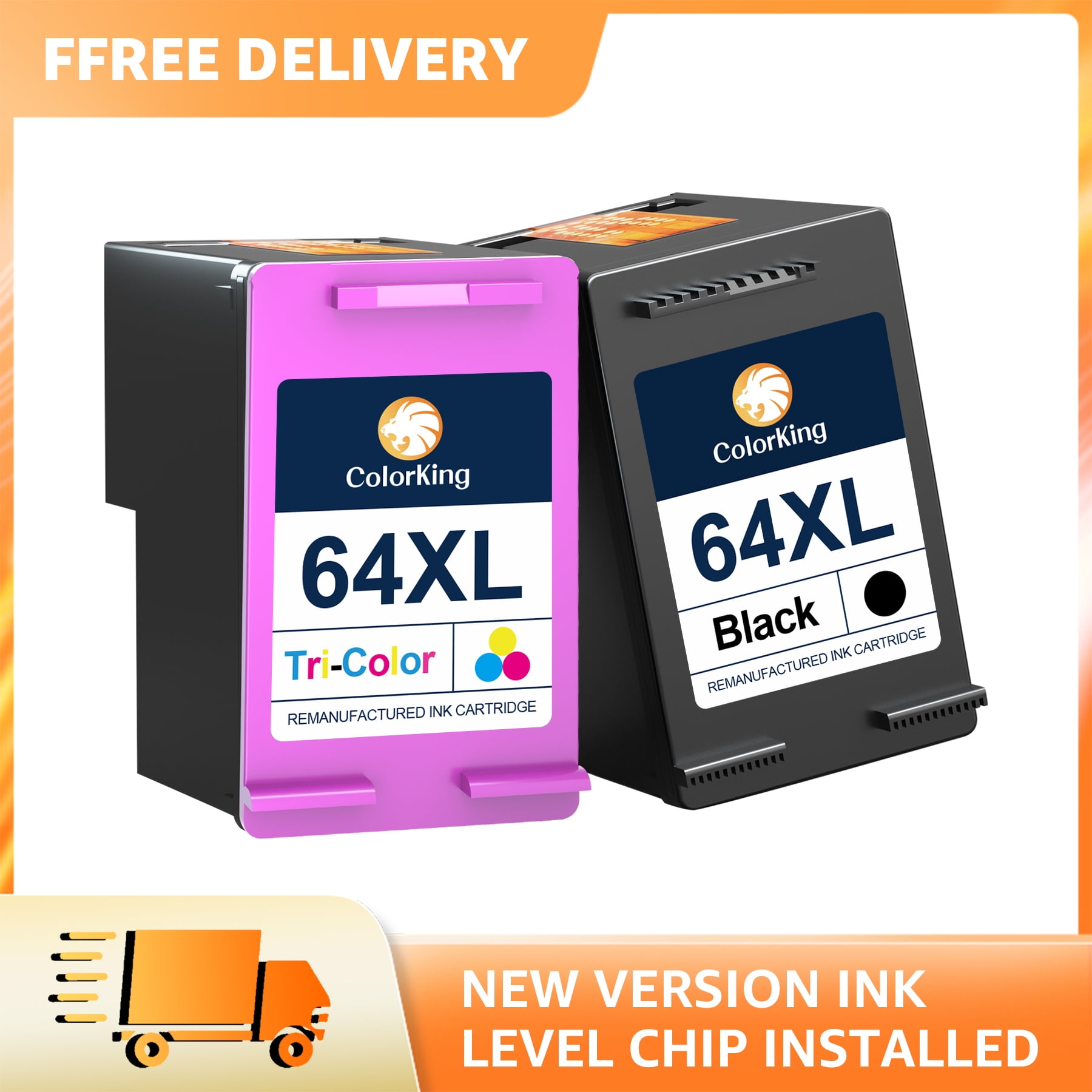 Colorking Printer Ink 64 Replacement for HP 64XL Ink Cartridges Combo to Use with Envy Photo