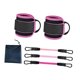thumbnail image 4 of Bandas de resistencia para tobillos con puños y pesas para tobillos, juego de bandas de fitness para glúteos Rosa, 4 of 8