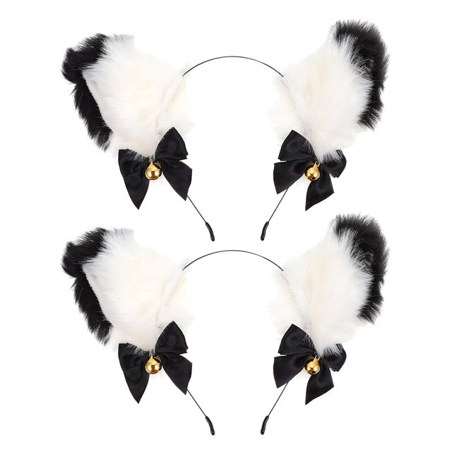Shisuyan Cerceaux à Cheveux en Tissu Peluche 2 Pcs 9x7.9in