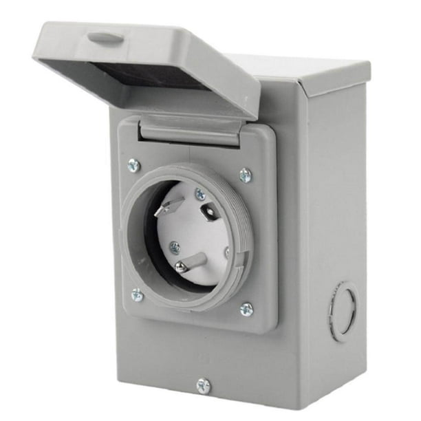 RV Power Outlet Panel Box Electrical Camper Travel Motorhome Receptacle