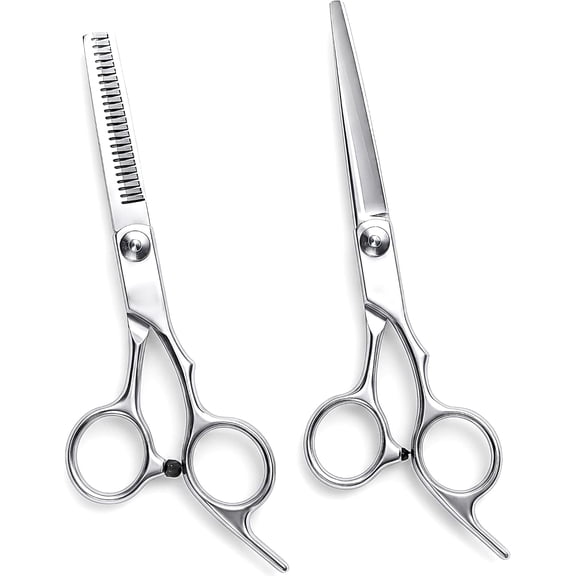 GadgetNestUSA Hair Cutting Scissors & Thinning Shears Kit – Premium Stainless Steel Salon Scissors, Edge Shear & Razor for Professional Hairdressing, Barber, and Home Use