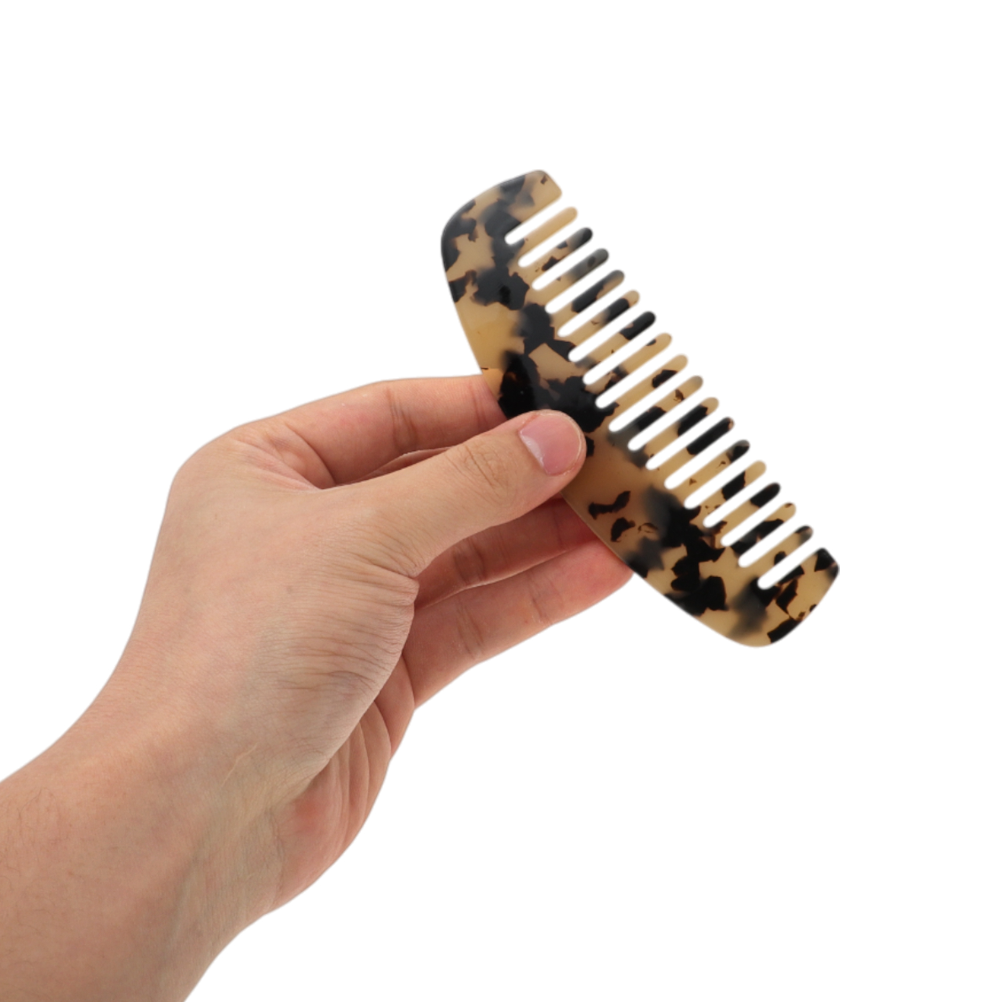 Unique Bargains 1 Pc Marble Hair Comb Designed for Making hair Smooth Light Brown