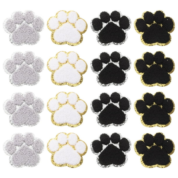 16 parches bordados con estampado de pata de gato para planchar, para coser en ropa, vaqueros, mochilas y sombreros
