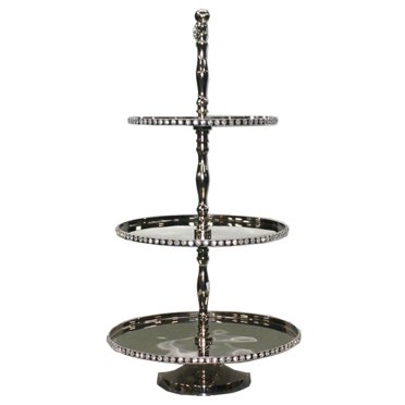 Jiallo 3 Tier Nickel Plated Cake Stand With 31 75 Chatons In Silver Walmart Com Jiallo 3 Tier Nickel Plated Cake Stand With 31 75 Chatons In Silver Walmart Com