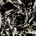 thumbnail image 2 of Zelouf Glenda Floral Flocked Yoryu  , Sewing, DIY, Crafts Fabric by the Yard, Ivory/black, 5 Yard, 2 of 3