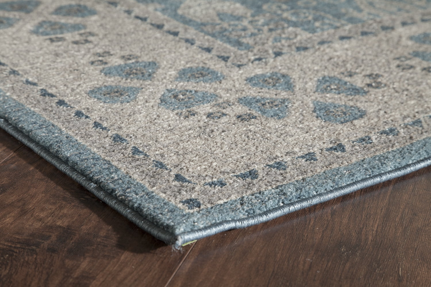 Rugs America Estelle Collection Seafoam Ivory ET150A Transitional Oriental Area Rug 4' x 5'7"